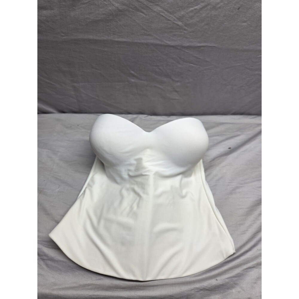 36DD White Strapless Seamless Padded Hook & Eye Corset